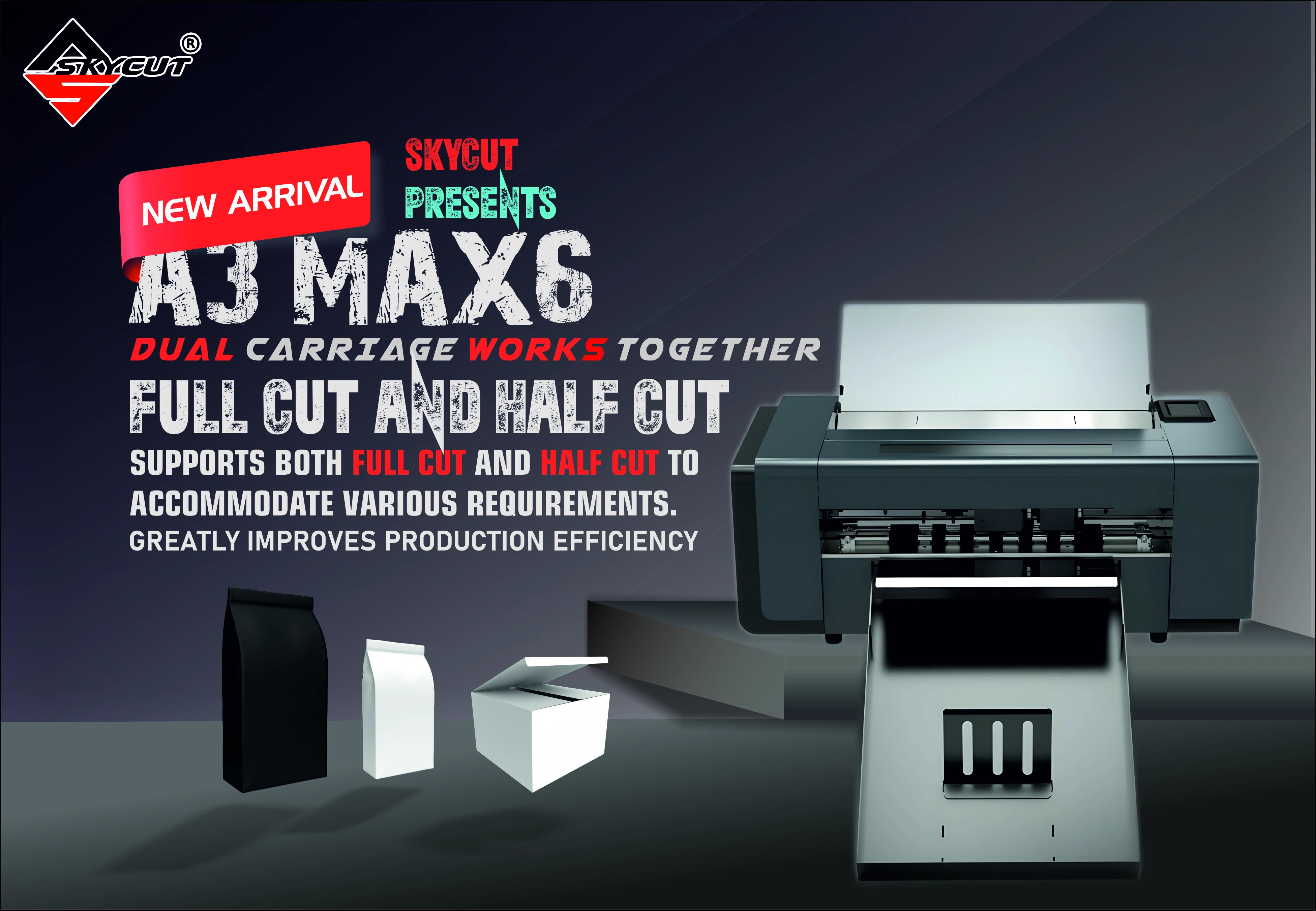 Skycut machine for label cutting on printed sheets